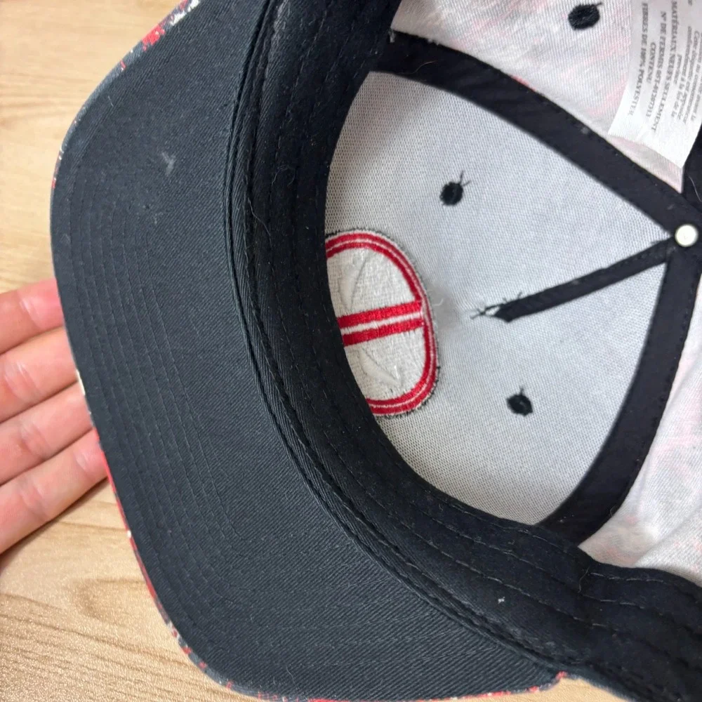 Deadpool Hat Cap Snap Back Black Red Marvel Adjustable Men